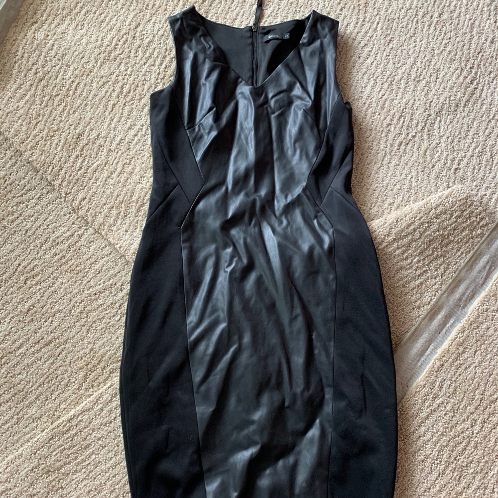 Super flattering Faux Leather Dress